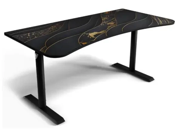 Arozzi ARENA Gaming Desk Black Gold / Herný stôl / D: 160cm / Š: 82cm / V: 71cm (ARENA-BK-GOLD)