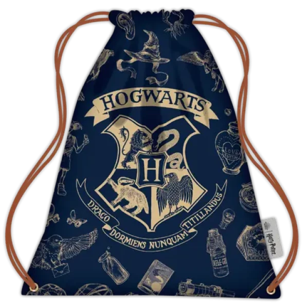 Bluesky Harry Potter vrecko na cvičky tmavo modrý, zlatý / Vrecko na cvičky / sťahovacie (HP708391EPM)