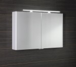 SAPHO - LUCIE galérka s LED osvetlením, 106x70x17cm, biela LU105-0030