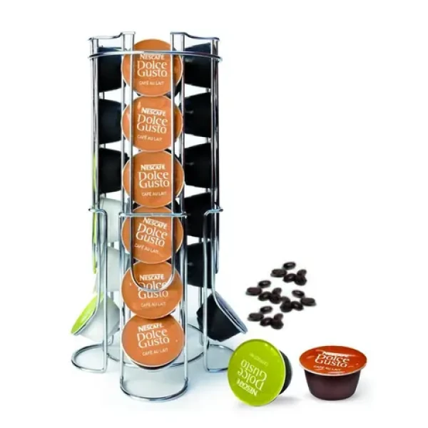 Maxxo Stojanček na kapsule Dolce Gusto / 24 ks / chróm