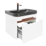 Kúpeľňová skrinka s umývadlom a batériou SAT Fusion 57,5x43x45 cm biela matná mat SATFUSION60WBKMBA SATFUSION60WBKMBA