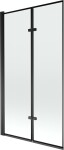 MEXEN - Castor vaňová zástena 2-krídlo 100 x 150, čierna vzor, čierna 892-100-002-70-70