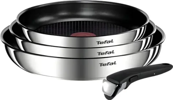 TEFAL Ingenio Emotion Titanová / Sada panvíc / 3 ks / 24, 28 a 22 cm / hliník / vhodné aj pre indukciu (L897S474)