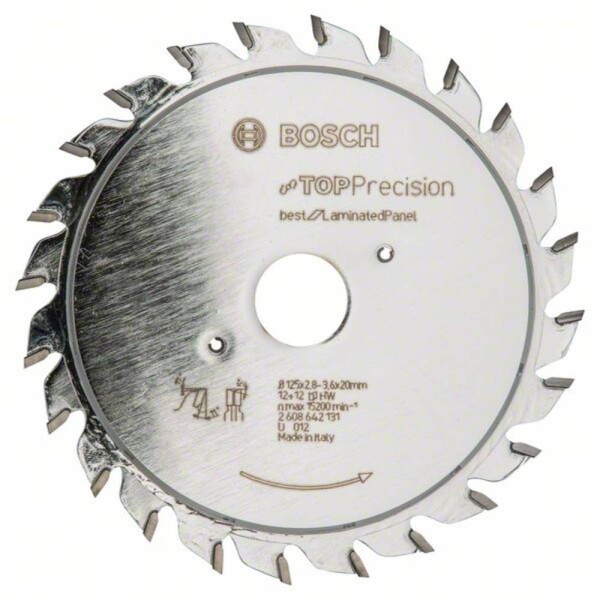 Bosch Accessories Top Precision 2608642131 predrezávací pílový kotúč 125 x 20 x 3.6 mm Počet zubov (na palec): 12 1 ks; 2608642131