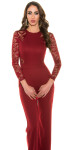 Sexy Koucla long sleeve overall with lace red XL