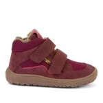 Dievčenská zimná barefoot obuv TEX WOOL Bordeaux, Froddo, G3110254-4W, červená - 32