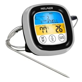 HELMER TM 23 čierno-strieborná / Vpichový teplomer / -20 až 300 ° C / LCD displej (HLMTM23)