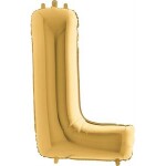 Nafukovací balónik písmeno L zlaté 102 cm - Grabo