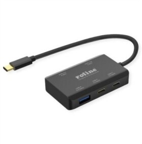 Roline Koncentrator ROLINE USB 3.2 Gen 2, 4 porty (2x A + 2x C), PD (100 W)