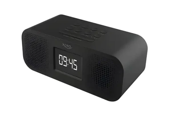 Xoro Budík s internetovým rádiom čierna / Internetové rádio / WiFi / Bluetooth / farebný displej (SAT100375)