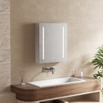 Mereo Kúpeľňová galérka 60 cm, zrkadlová skrinka, strieborná CN190P
