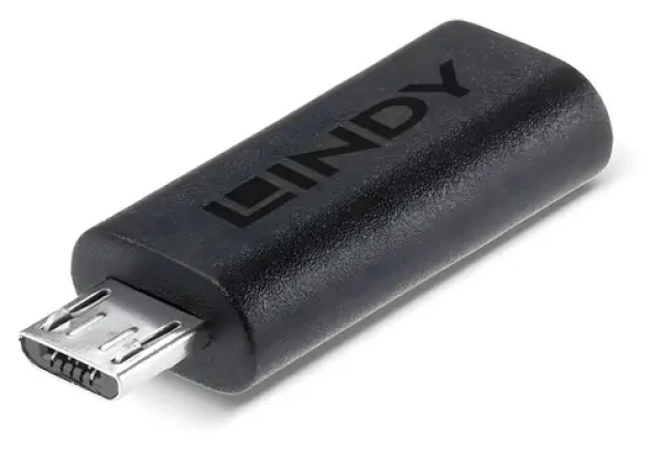 Lindy USB-C - Micro-B čierna / Adaptér / USB 2.0 / 480 Mbit/s (41903)