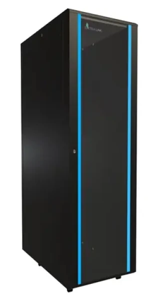 Extralink 42U/600x1000 stojanový čierny / Rozvádzač / 19" / nosnosť 1500 kg / sklenené dvere (EX.8611)