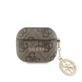 Guess 4G Script PC/PU Charm Puzdro pre AirPods 3 Brown (57983122193)