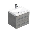 Kúpeľňová skrinka s umývadlom SAT Cube Way 60x53x46 cm betón mat CUBE46602BEVER CUBE46602BEVER