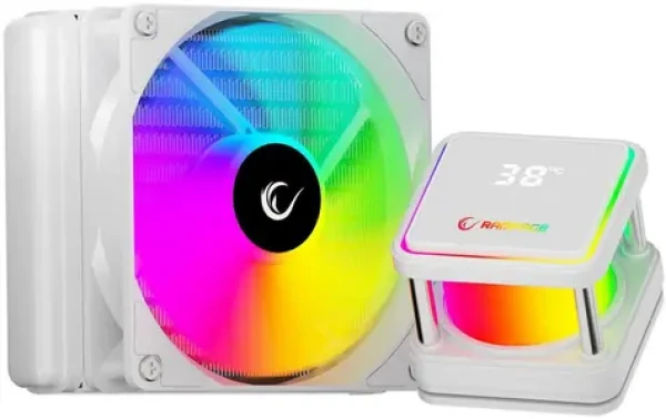 Rampage Infinite V120 biela / AIO vodný chladič CPU / 120 mm / ARGB / Ukazovateľ teploty (INFINITEV120-WHITE)