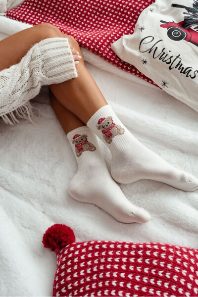 Dámske vianočné ponožky Medvedík 1283.031 Hnědá 37-41