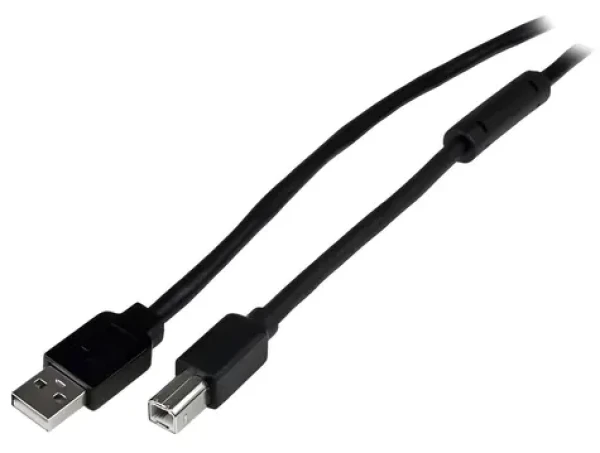 StarTech aktívny kábel USB-A - USB-B čierna / Kábel USB / USB 2.0 / 20 m (USB2HAB65AC)