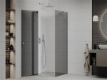 MEXEN/S - ROMA sprchovací kút 80x80, grafit, chróm 854-080-080-01-40