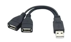 PremiumCord 15 cm / Redukcia USB / A/M - 2x A/F (ku2y03)