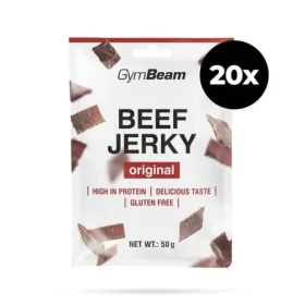 Sušené mäso Beef Jerky - GymBeam (originál, 20 x 50 g) (35542-9-20x50g-original)