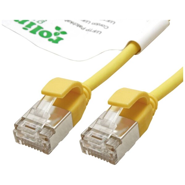Roline green 21.44.3325 RJ45 sieťové káble, prepojovacie káble CAT 6A U/FTP 2.00 m žltá netienený, bez halogénov, samozhášavý 1 ks; 21.44.3325