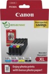 Canon Canon CLI-551XL C/M/Y/BK Photo Value Pack - 4er-Pack - 11 ml - XL - Schwarz, Gelb, Cyan, Magenta - original - Box - Tintenbehalter- / Papierpaket - fur MAXIFY MG6650, PIXMA iP8750, iX6850, MG5550, MG5650, MG6650, MG7550, MX725, PIXUS MG7550