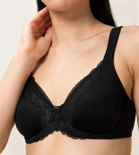 Dámska podprsenka Modern Lace+Cotton BLACK ČIERNA 0004 TRIUMPH BLACK