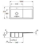 VILLEROY & BOCH VILLEROY & BOCH - Keramický drez Villeroy &amp; Boch Subway Style 60, 336201SL, Stone 336201SL