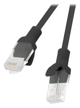 Lanberg CAT6 2m čierna / Patch kábel / UTP / RJ45-RJ45 / 250 MHz / Fluke Passed (PCU6-10CC-0200-BK)