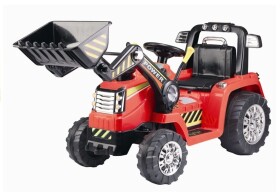 Mamido Detský elektrický traktor Power s radlicou červený