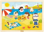 VIGA Drevené puzzle Leto