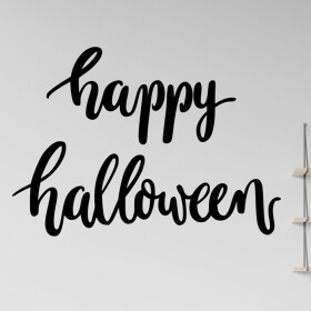 Veselá Stena Samolepka Happy Halloween Farba: černá, Veľkosť: 100 x 72 cm