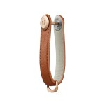 Kľúčenka Orbitkey Pebbled Leather Key Organiser Amber
