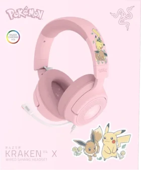 Razer Kraken V4 X Pokémon Pikachu Eevee Ed. / Herné slúchadlá / mikrofón / 7.1 / RGB / USB-A / USB-C (RZ04-05180800-RUEA)