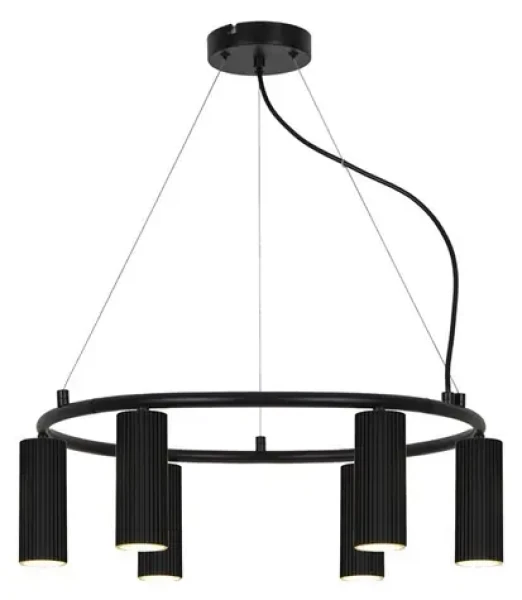 Domoletti Icel čierna / Závesné svietidlo / 6x GU10 (P16065-6RP D5H13 BK)