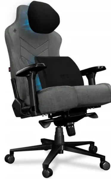 Yumisu 2053 Magnetic Material šedo-čierna / Herná stolička / látka / nastaviteľné / pojazdné kolieska / nosnosť 150 kg (Y-2053F-LB-M)