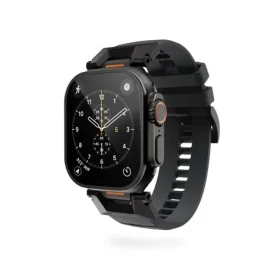 Epico FKM Rubber Pre remienok s nerezovým zapínaním pre Apple Watch SE (44mm)/Series 1-9 (42/44/45mm) čierna (63318101300006)
