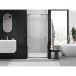MEXEN - Exo sprchové dvere krídlové 55, transparent, chróm 817-055-000-01-00
