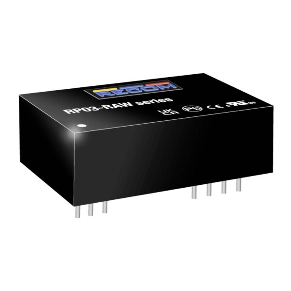 RECOM RP03-11012SRAW DC / DC menič napätia 110 V 12 V 0.25 A 3 W Počet výstupov: 1 x; RP03-11012SRAW