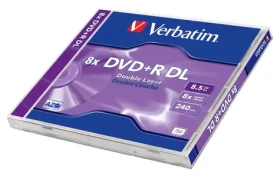 Verbatim DVD+R DoubleLayer 8.5GB 1ks / 8x / šperk (43540)