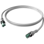 Easylan CPP1OAAAAA0030 RJ45 sieťové káble, prepojovacie káble CAT 6A S/FTP 3.00 m sivá dvojžilový tienený, bez halogénov, samozhášavý 1 ks; CPP1OAAAAA0030