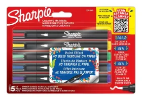 Sharpie Creative Akrylové popisovače / sada 5 ks / okrúhly hrot / vodeodolné (2201069)