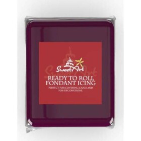 SweetArt potahovací a modelovací hmota vanilková Burgundy (250 g) - dortis - dortis