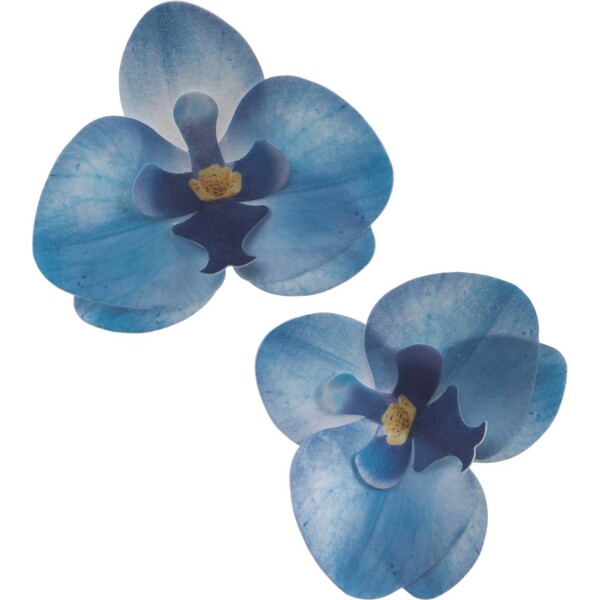 Kvetiny z jedlého papiera orchidea modrá 10ks - Dekora - Dekora