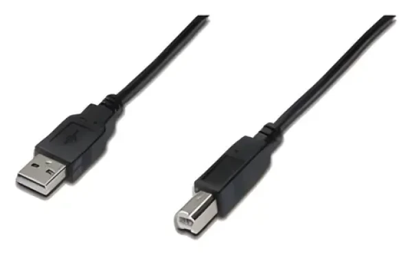 Digitus USB 2.0 kábel AB čierny 5 m / PC kábel USB / A(M) - B(M) / tienený (AK-300105-050-S)