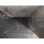 MEXEN/S - Lunar-B L sprchový kút dvere krídlové pravá 100 x 80, transparent, meď kartáčovaná 832L-100-080-65-00-P