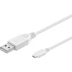 PremiumCord Kábel micro USB 2.0, AB 5m / biela (8592220012144)