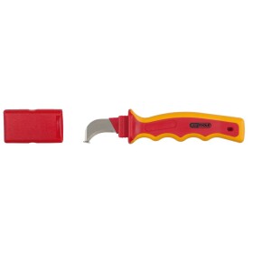 Káblový nôž s ochrannou izoláciou a hákovou čepeľou, 200 mm KS Tools 117.1331; 117.1331