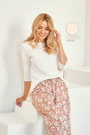 3479 DÁMSKE DLHÉ PYŽAMO GRACE S-XL Krémový L